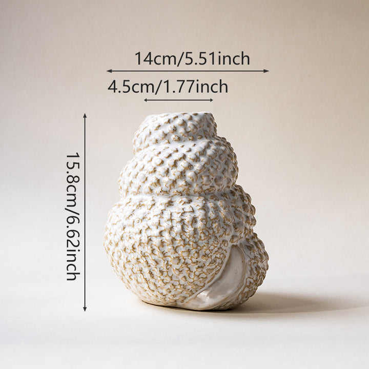Handgefertigte Schichtkeramikmuschel vase & Mini-Pflanzer