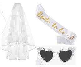 Damen Hochzeit Tiara und Schleier Set Karnz