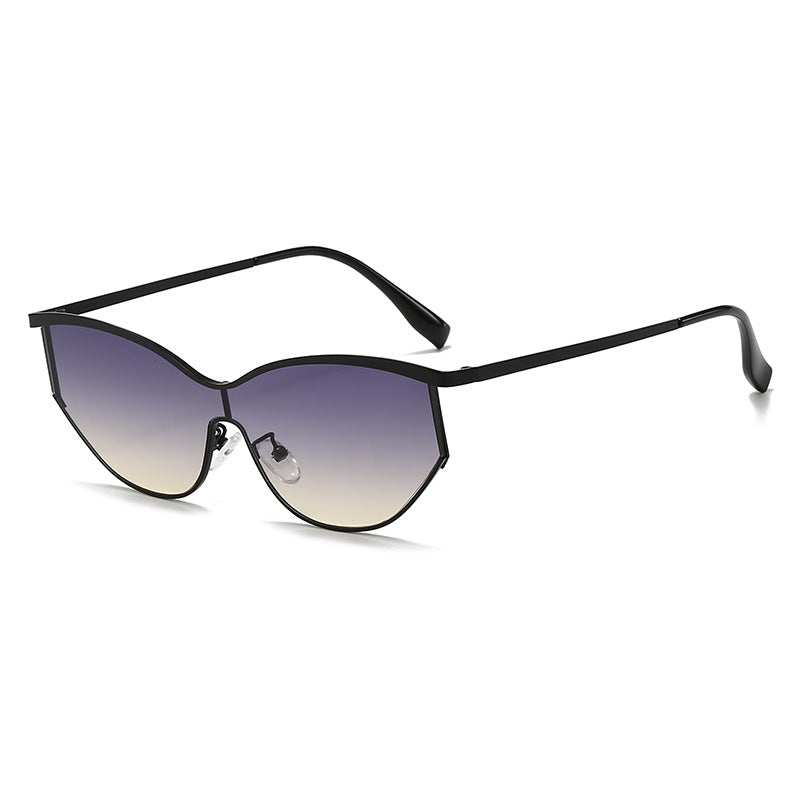 Oversized Geometrische Katzenaugen-Sonnenbrille