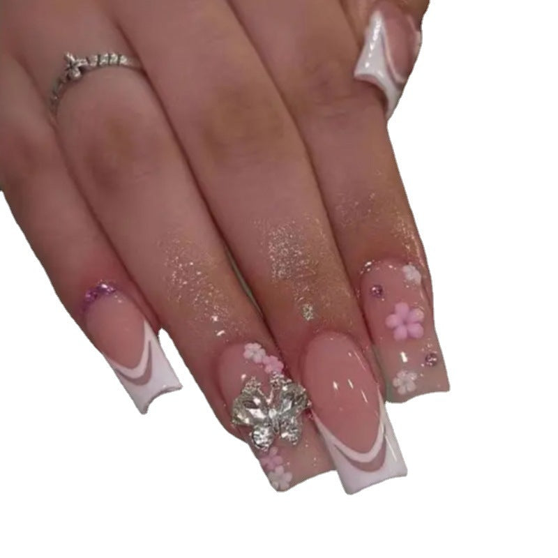 Dekorative Floral Nagelverlängerungen Karnz