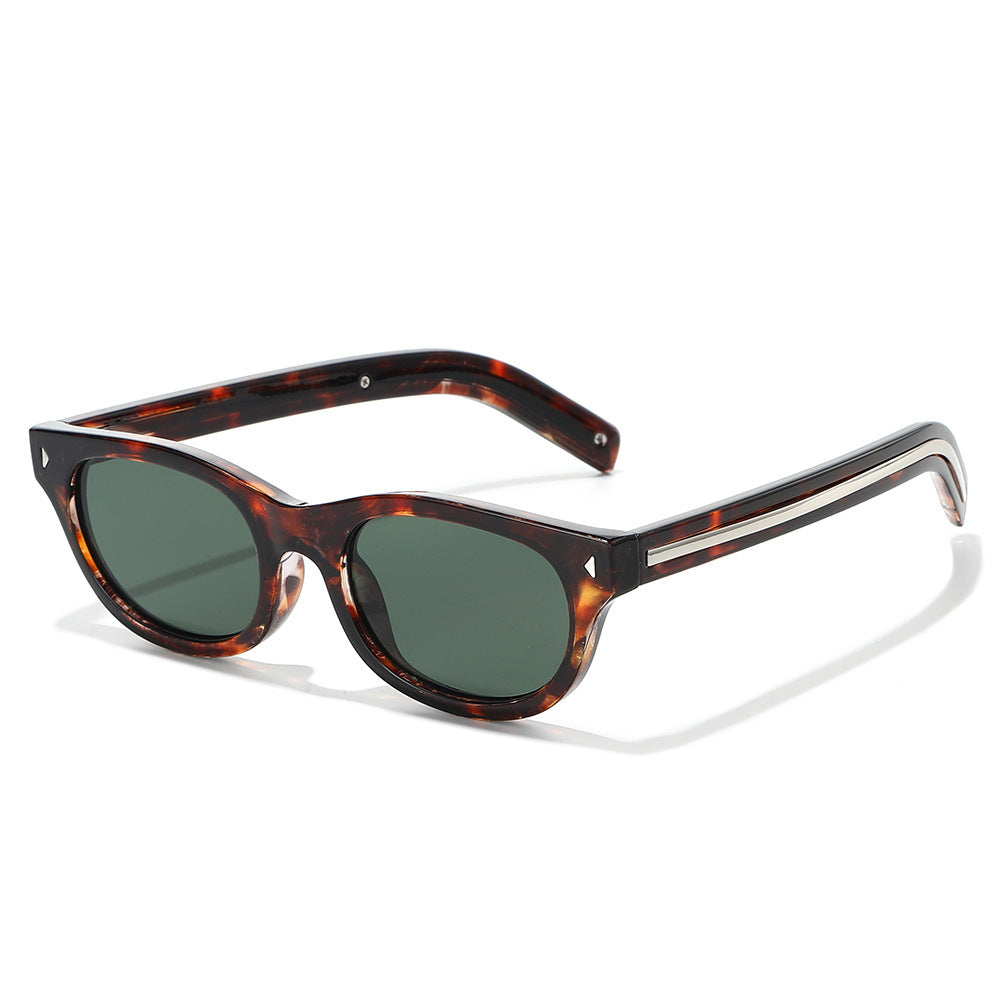 Retro-inspirierte Schildpatt Katzenaugen-Sonnenbrille Karnz