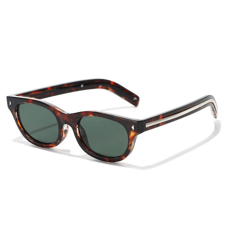 Retro-inspirierte Schildpatt Katzenaugen-Sonnenbrille Karnz