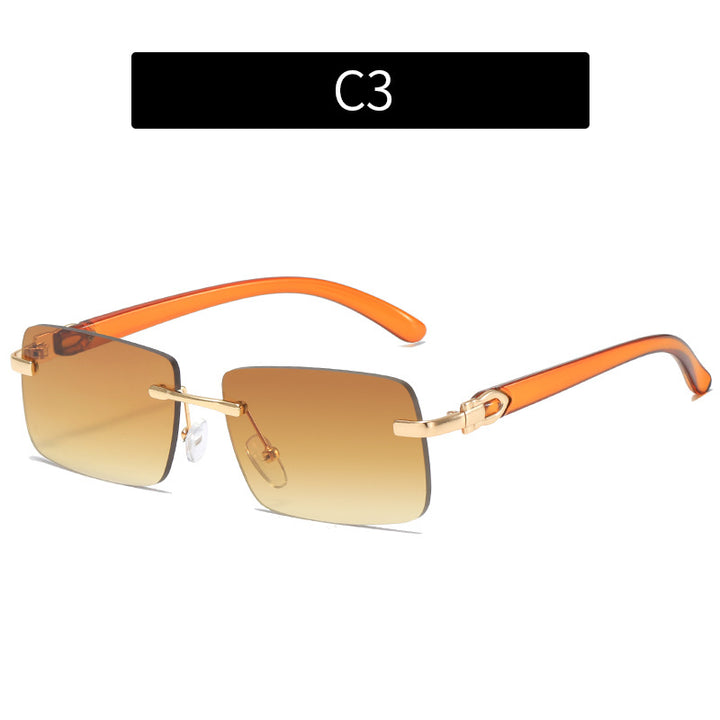 Schlanke geometrische quadratische Rahmen Sonnenbrille