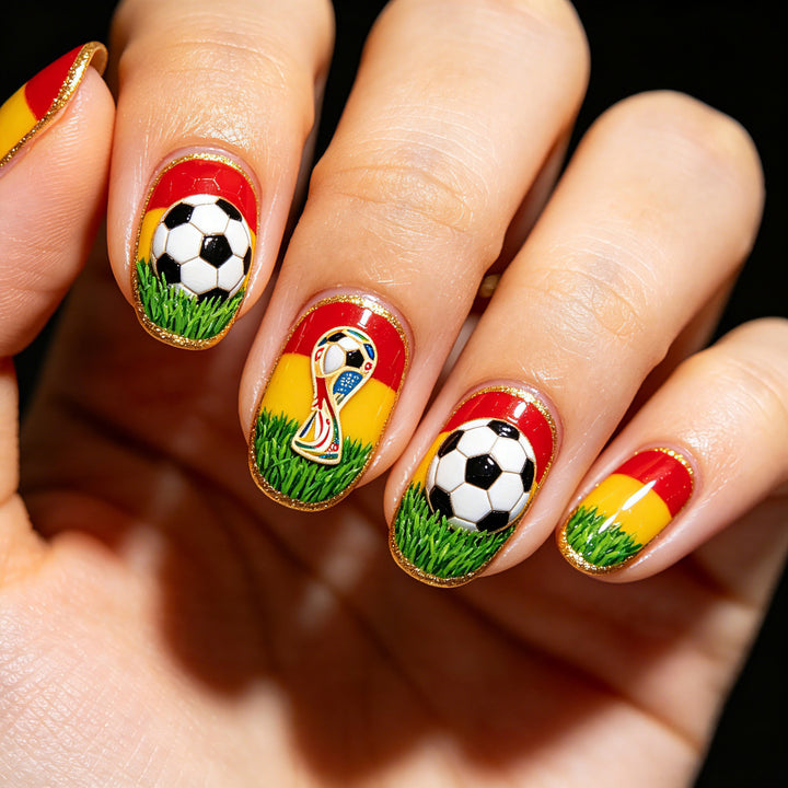 Kunstnägel Im Sportlichen Fußball-Design Karnz