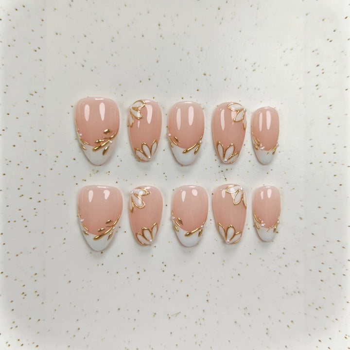 Elegantes Floral Design Press-On Nail Set