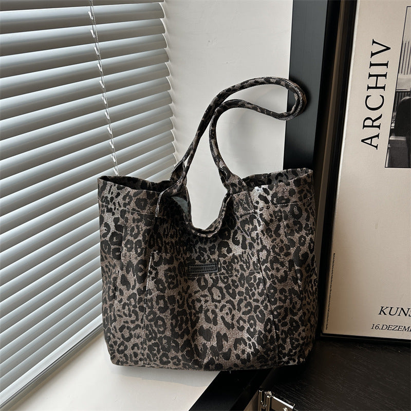 Umweltfreundliche wiederverwendbare Leopardentierdruck-Tasche Karnz