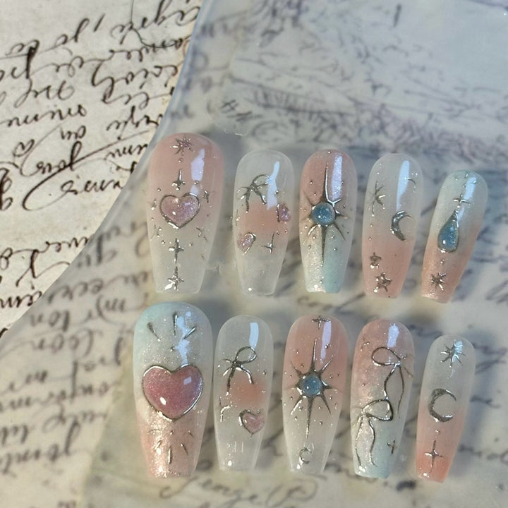 Himmels-Themen Press-On Nagelkunst Set