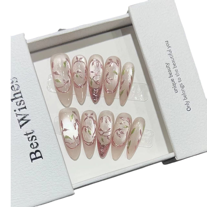 Künstlerische florale Nagelspitzen Karnz