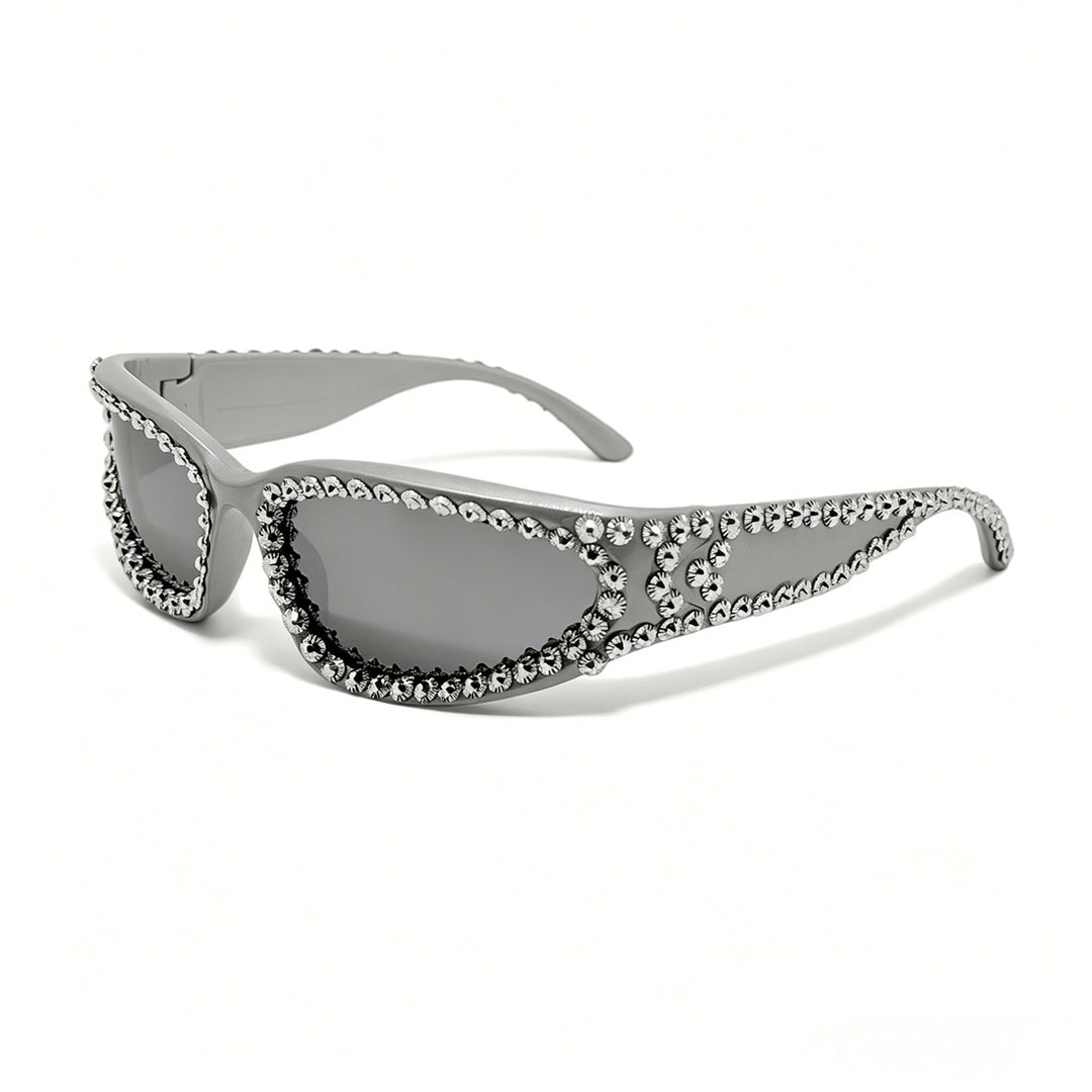 Damen Fashion-Sonnenbrille mit luxuriösem Kristallbesatz Karnz