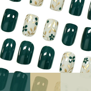 Elegante florale Kunst-Gel-Nagelverbesserungen Karnz