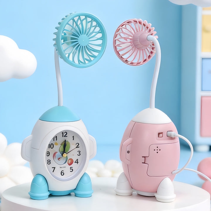 Damen Multifunktionale Tischuhr mit Ventilator Karnz