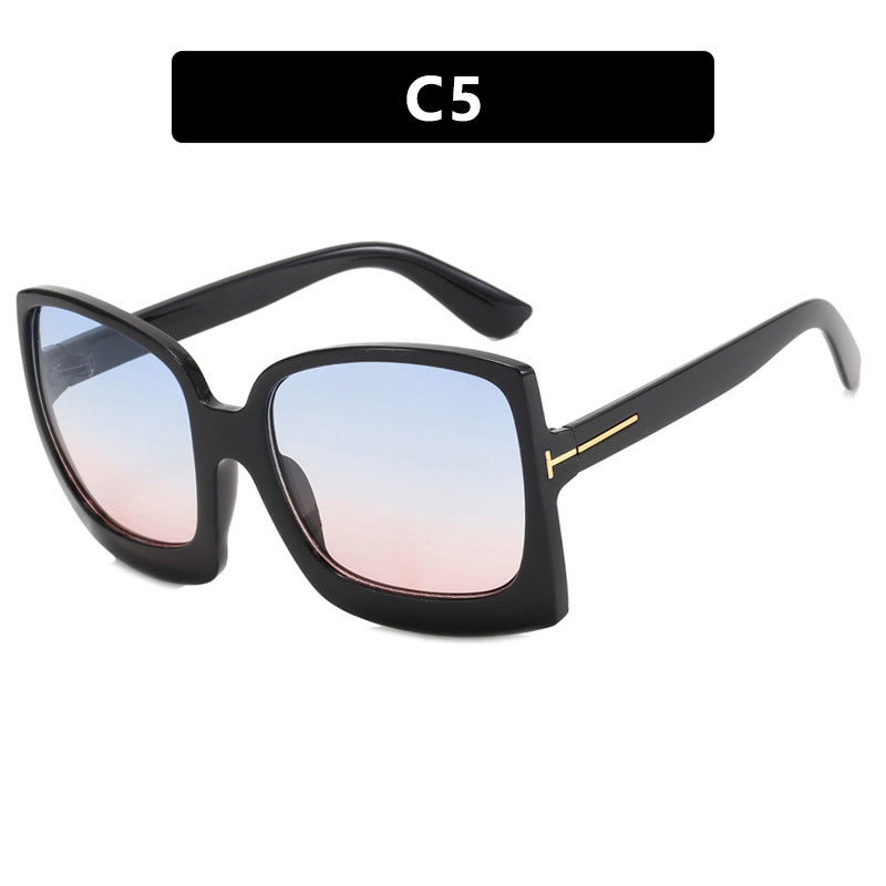 Damen oversized Sonnenbrille im modernen quadratischen Design mit verspiegelten Gläsern Karnz