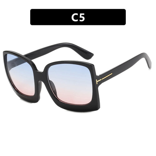 Damen oversized Sonnenbrille im modernen quadratischen Design mit verspiegelten Gläsern Karnz