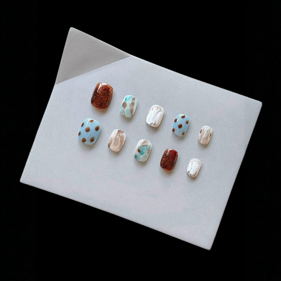 Abstraktes Künstlerisches Aufklebenägel-Set