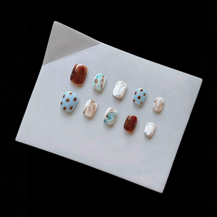 Abstraktes Künstlerisches Aufklebenägel-Set