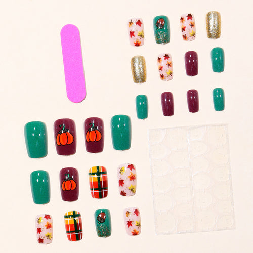 Herbst-inspiriertes saisonales Nagelkunst-Set Karnz
