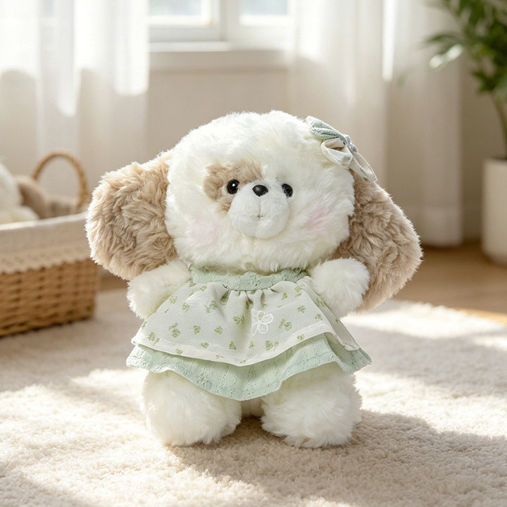 Plüschkaninchen Kostüm Sitzcuddler mit schlappen Ohren und gesticktem Gesicht Karnz