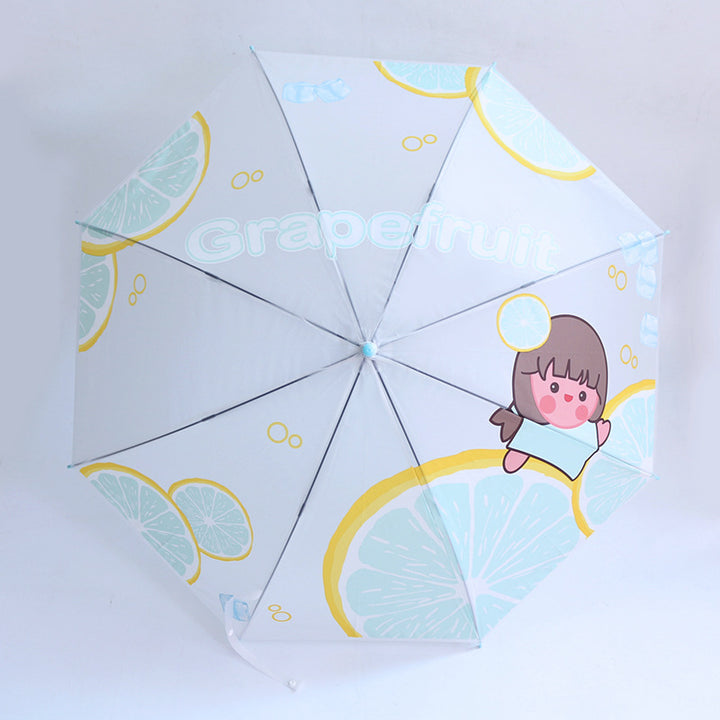 Damen Regenschirm mit fröhlichem Grapefruit-Motiv Karnz