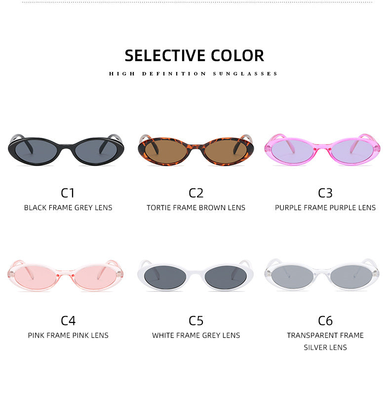 Damen modische Sonnenbrille im zeitgemäßen Ovaldesign Karnz