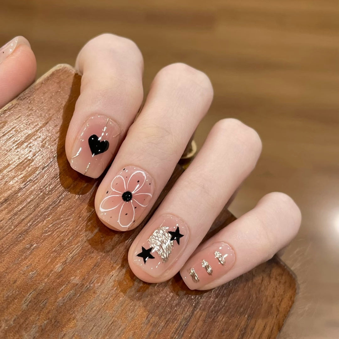 Künstlerisches maßgeschneidertes Press-On-Nagelset 1790745511