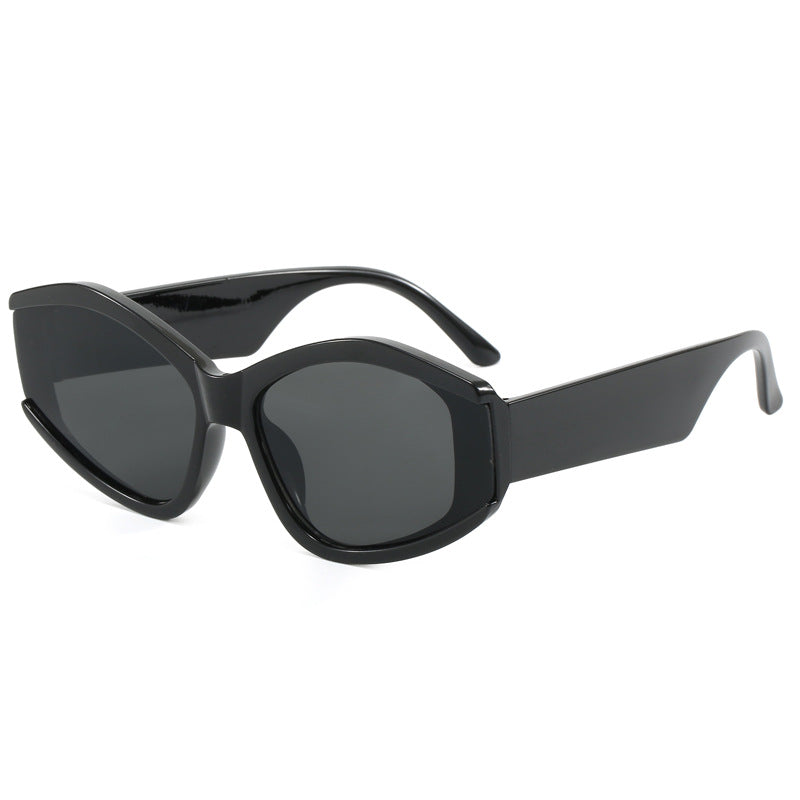 Damen modische Sonnenbrille mit markantem, futuristischem Design Karnz