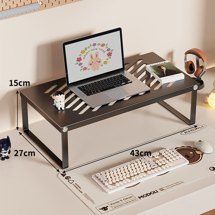 Belüfteter Aluminium-Laptop- und Monitorständer mit Kabelschlitzen