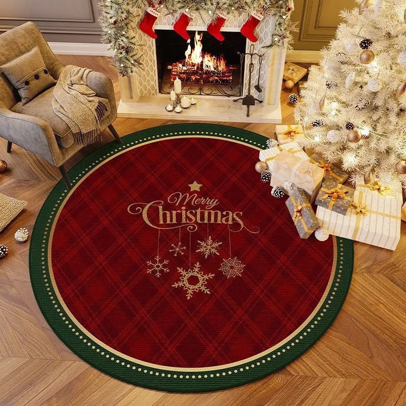 Weihnachtsmotiv runder Teppich für Zuhause