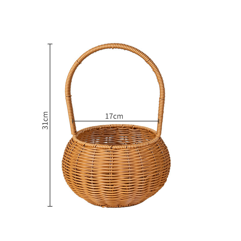 Handgefertigter Rattan-Aufbewahrungskorb Karnz