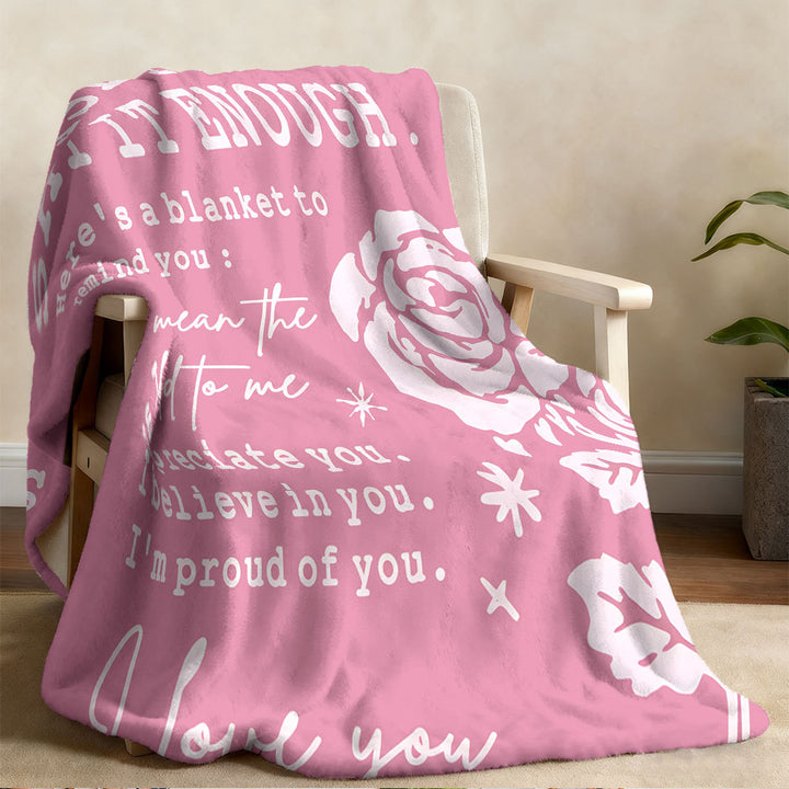 Inspirierende Botschaft Fleece-Decke