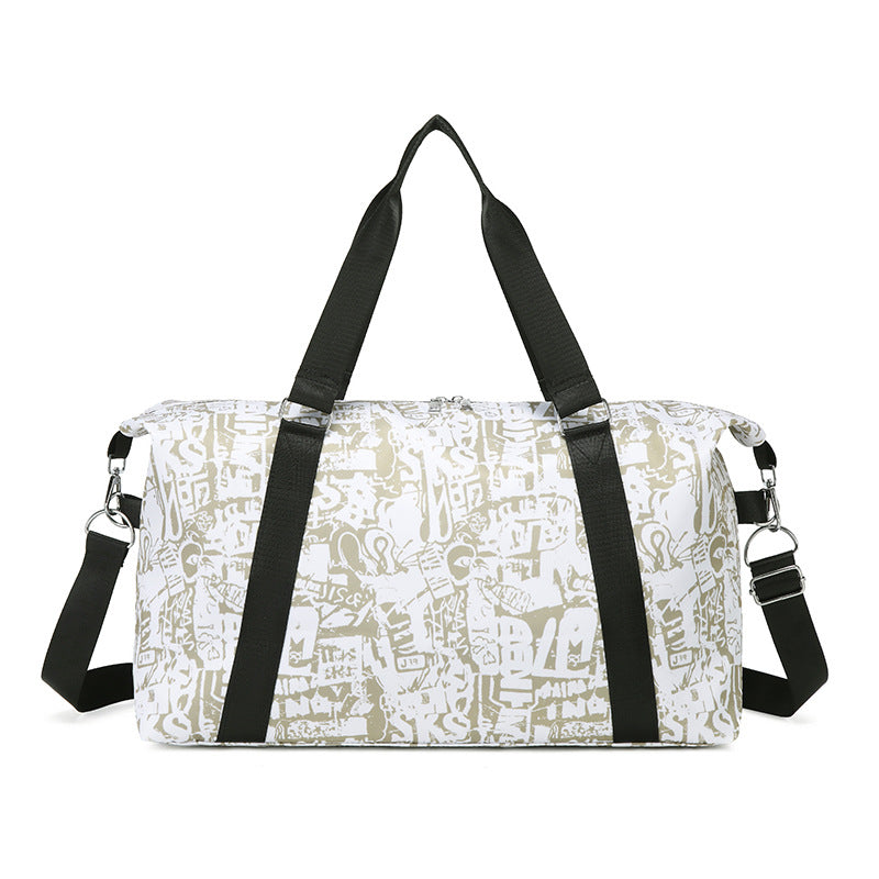 Grafisch gemusterte Sport-Duffel-Tasche Karnz