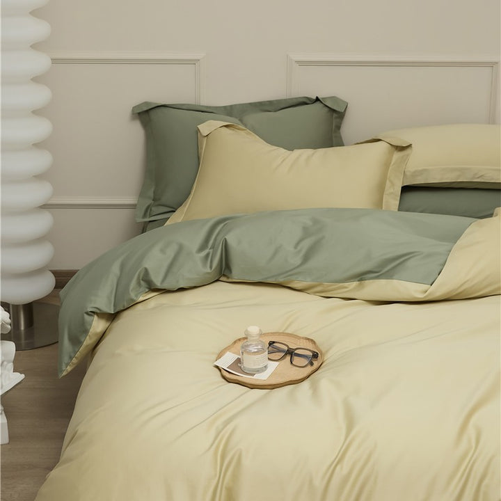 Wendbare Bettgarnitur aus Baumwoll‑Renforcé mit Soft‑Finish, verdecktem Reißverschluss und extra Kissenbezügen