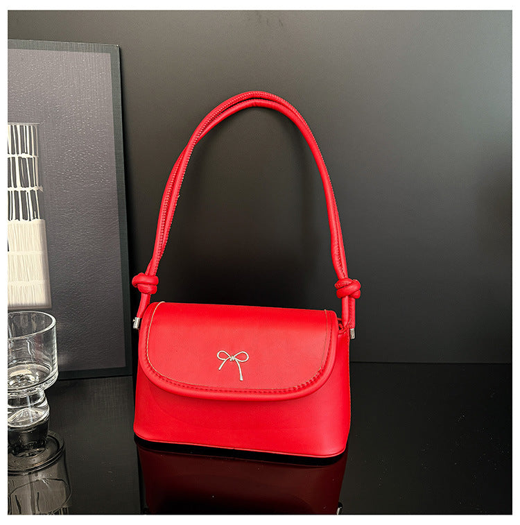 Minimalistische Schleifen-Detail Crossbody-Handtasche Karnz