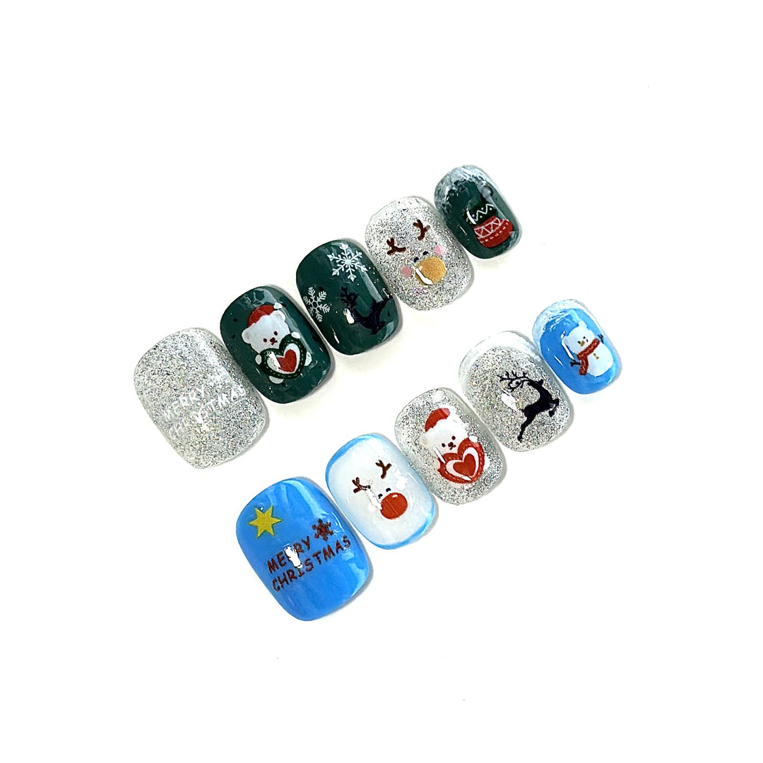 Saisonale Feiertags-Themen Press-On Nagel Set