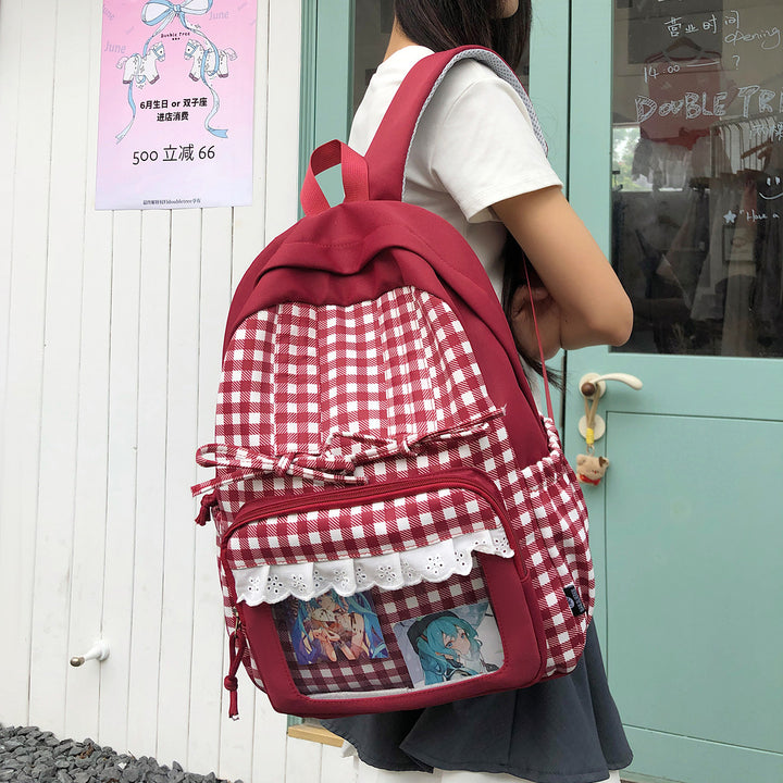 Stylischer Karomuster-Rucksack Karnz