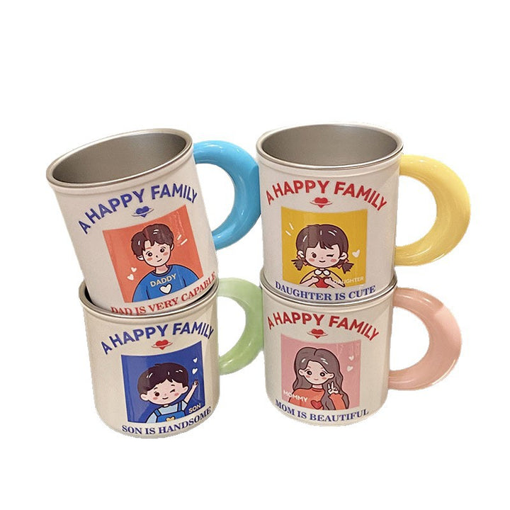 Keramiktasse mit Verspieltem Familienmotiv Karnz