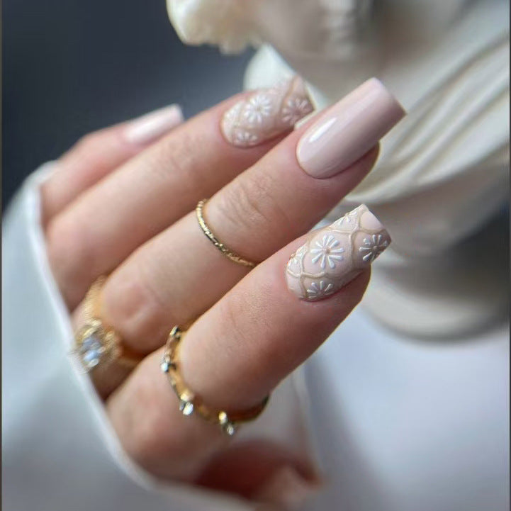 Blumenmuster Acryl Nagelkunstset