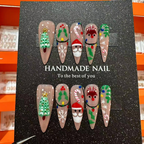 Dekorative Weihnachts-Themen Druck-Nagel Kunst Set