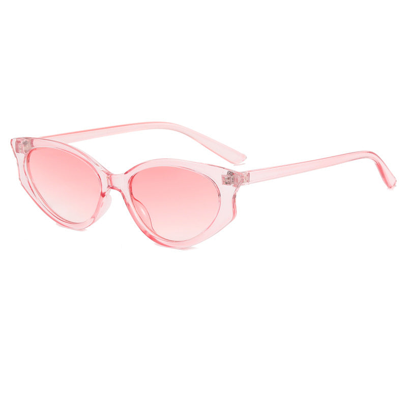 Damen Katzenaugen Sonnenbrille mit transparentem Rahmen Karnz