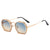Damen Sonnenbrille mit einzigartigem oktagonalem Metallrahmen Karnz