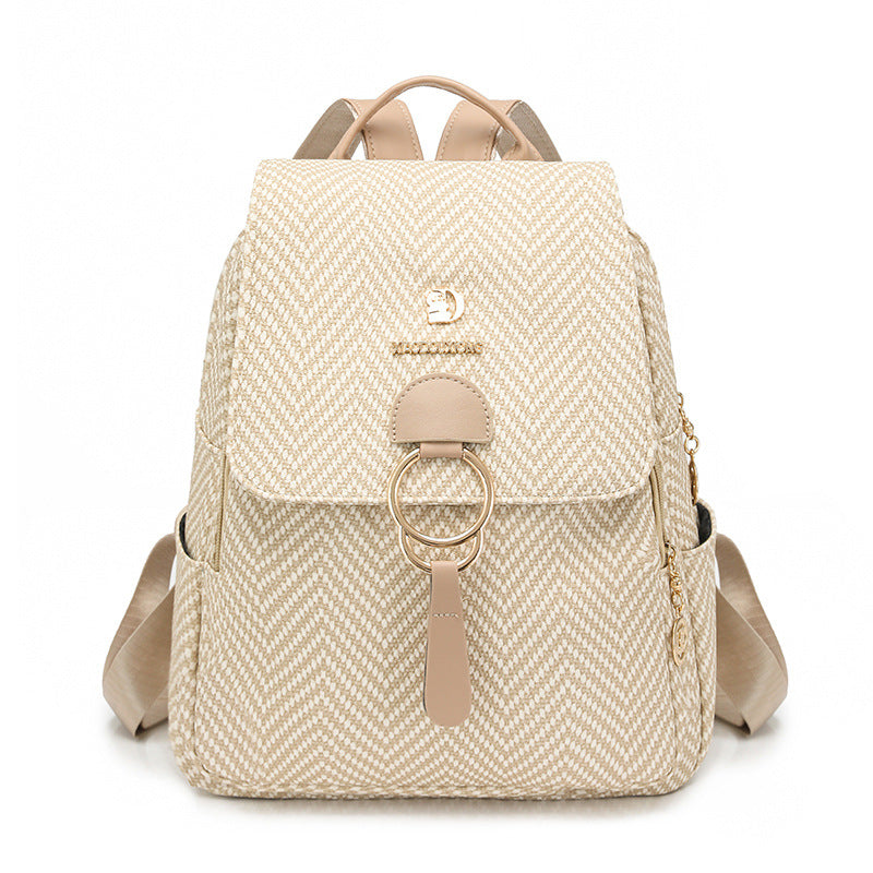 Multi-Kompartiment Fischgrät Fashion Rucksack Karnz