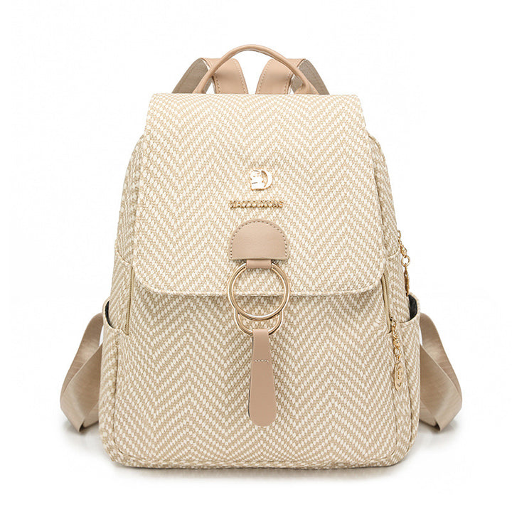 Multi-Kompartiment Fischgrät Fashion Rucksack Karnz