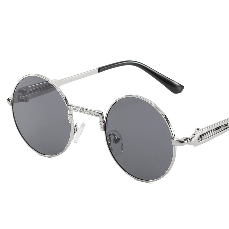 Damen runde modische Sonnenbrille mit feinem Metallgestell Karnz