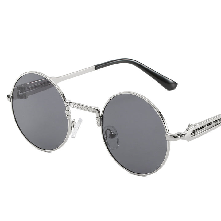 Damen runde modische Sonnenbrille mit feinem Metallgestell Karnz