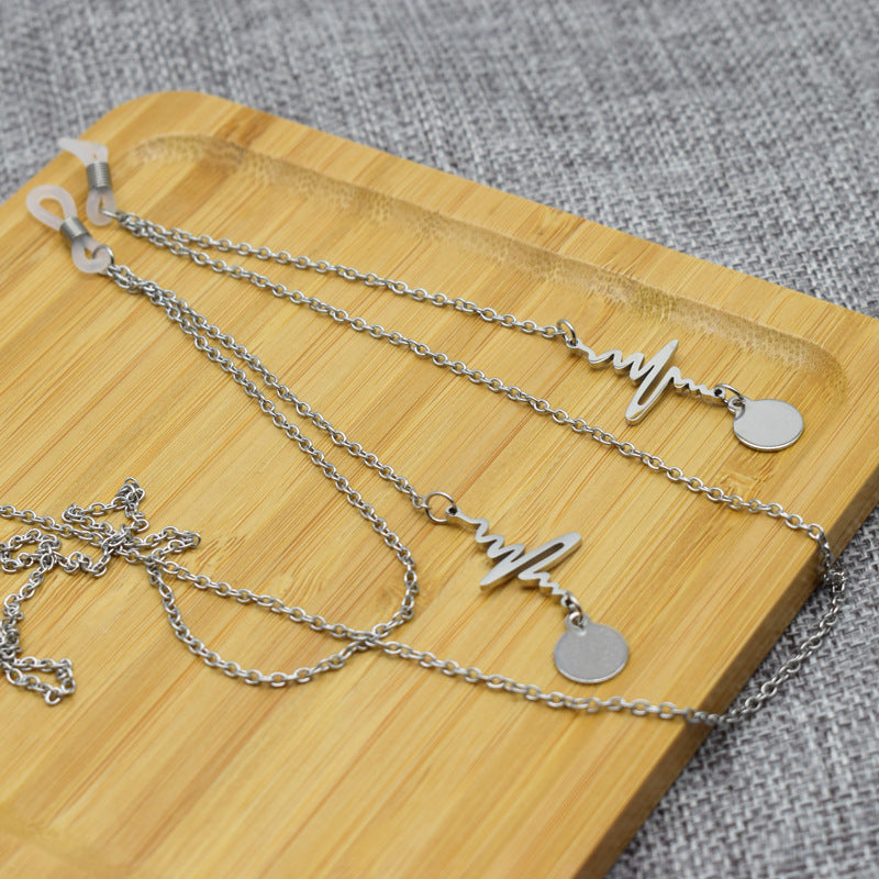 Elegante Pulse Design Brillen Kette Karnz