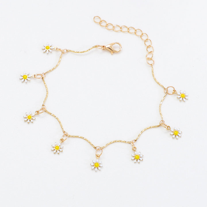 Florale Charm Fußkette Karnz