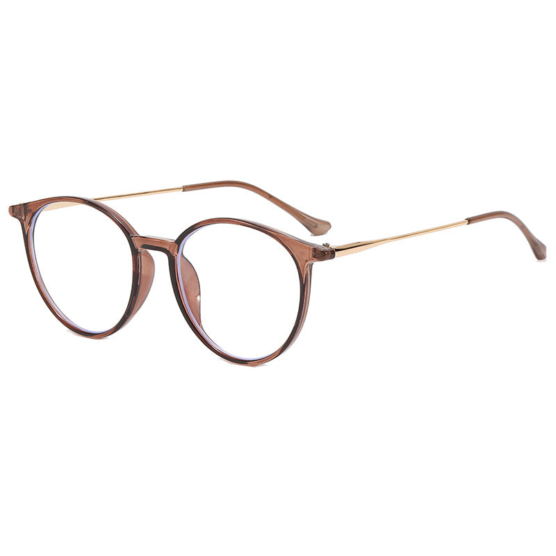Damen modische runde Brille mit filigranem Design Karnz