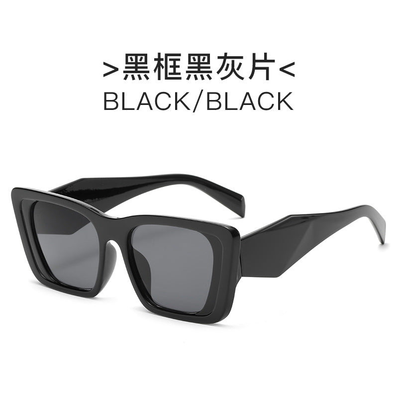 Damen geometrische Oversized-Sonnenbrille Karnz