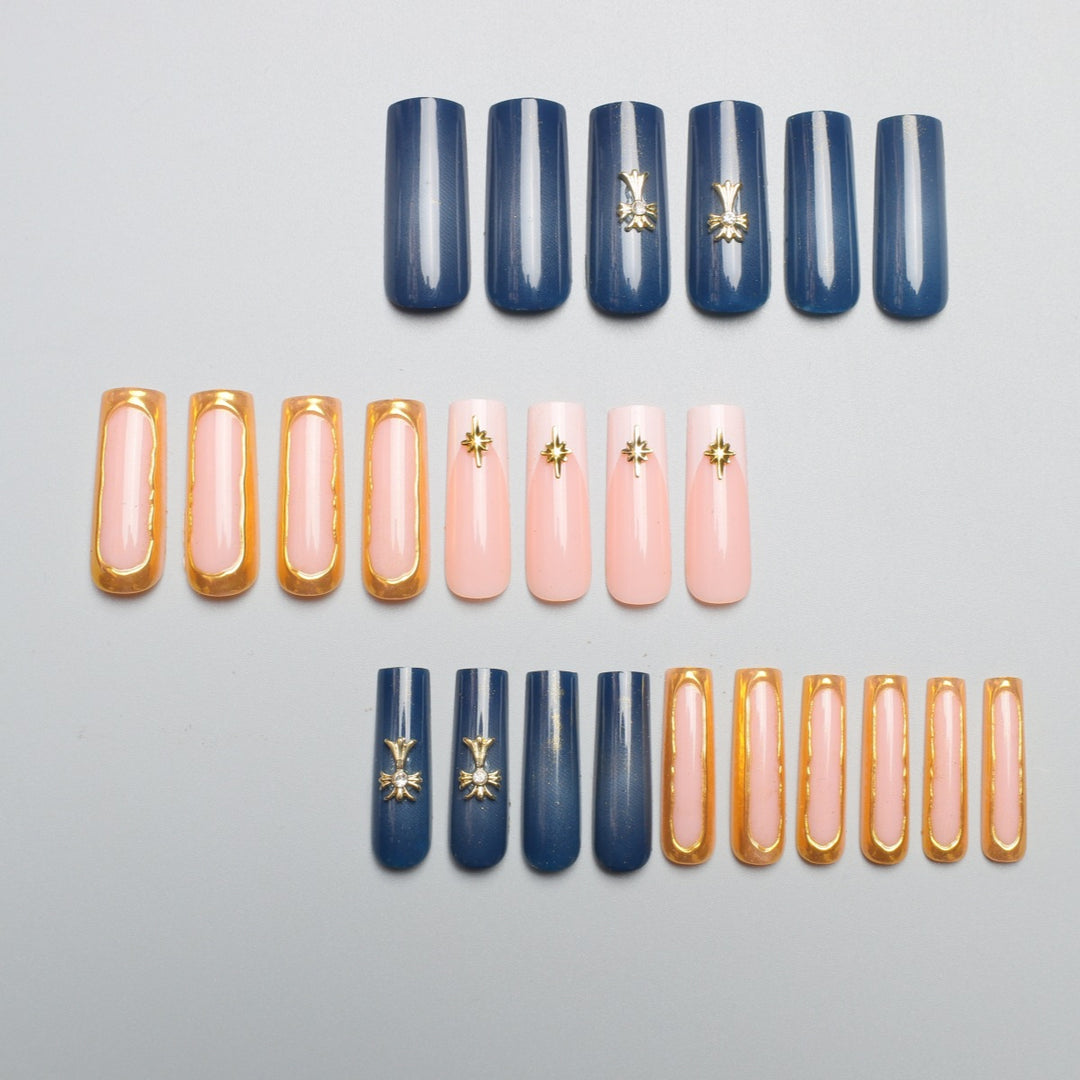 Elegante mit Strass verzierte Nagelverlängerungen Karnz
