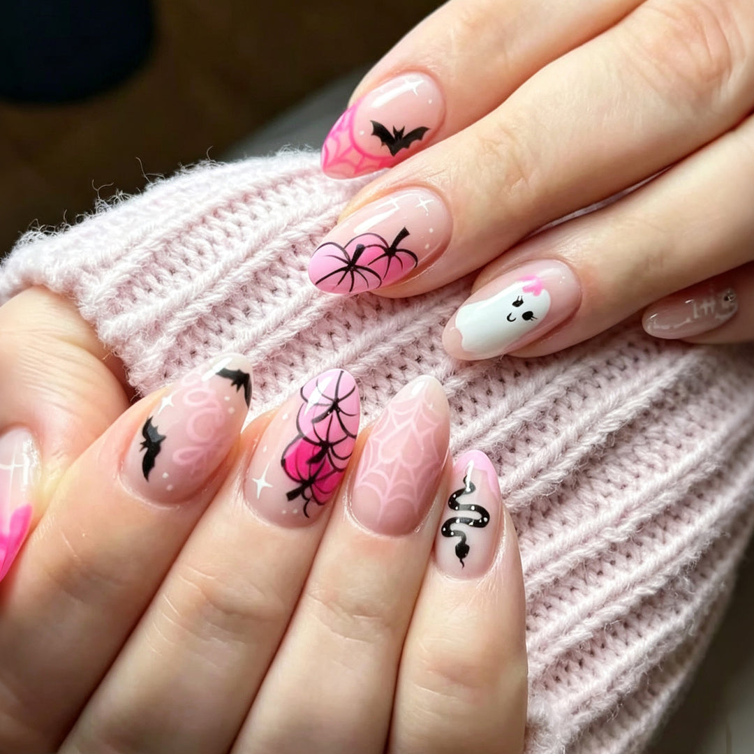 Halloween-Themen Manuelle Press-On Nagelset