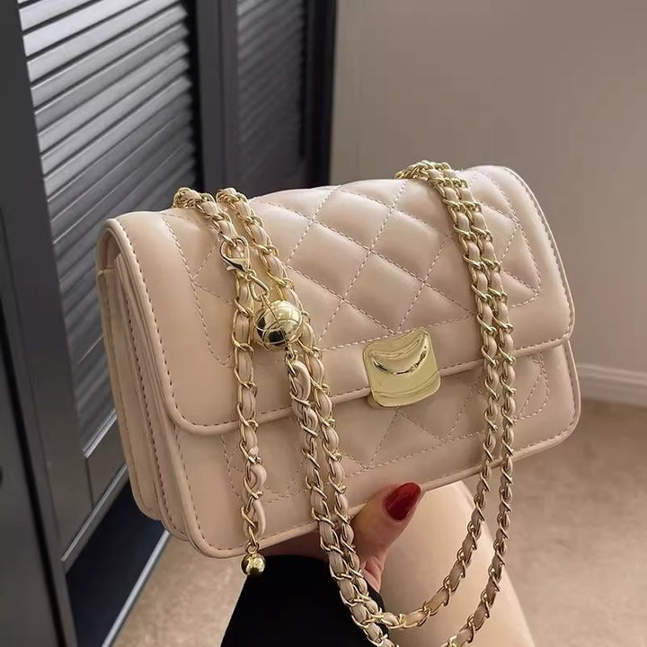 Gepolsterte Kette-Detail Crossbody-Handtasche Karnz